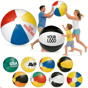 Pelota de playa inflable de PVC grande para niños, con impresión de logotipo personalizado, venta al por mayor de fábrica, para regalos, juegos al aire libre, juguete acuático. - Product Image 3