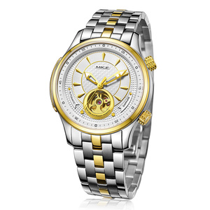 Reloj Mecánico Automático de Lujo para Hombre, con Esfera Redonda de Acero Inoxidable, Luminoso, 50M, Negro, Estilo Ejecutivo - Product Image 2