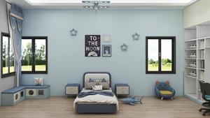 Ensemble de meubles de chambre d'enfant bleu moderne et sécurisé avec un design écologique et durable - Product Image 2