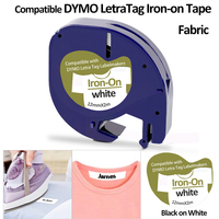 Étiquette thermocollante pour tissu 18769 18773 18777 100% compatible avec l'imprimante DYMO Letratag, ruban de cassette pour étiquettes 12*2mm
