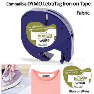 Étiquette thermocollante pour tissu 18769 18773 18777 100% compatible avec l'imprimante <span class=keywords><strong>DYMO</strong></span> <span class=keywords><strong>Letratag</strong></span>, ruban de cassette pour étiquettes 12*2mm - Product Image 4