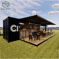 Kiosque de café préfabriqué en conteneur côtier à double étage de 30 pieds, bar préfabriqué en conteneur, bureau à domicile, bar extérieur