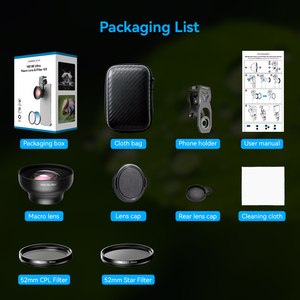 APEXEL <span class=keywords><strong>Macro</strong></span> Lens 100MM para iPhone con filtros CPL/Star, accesorio de clip de lente universal, se adapta a casi todos los teléfonos inteligentes - Product Image 6