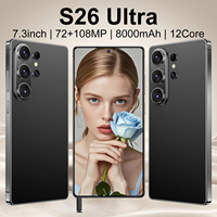 Versión Global Desbloqueada, Teléfono Inteligente Dual SIM Android S26 Ultra, Teléfono Celular de 7.3 Pulgadas, Teléfono Móvil LTE CDMA