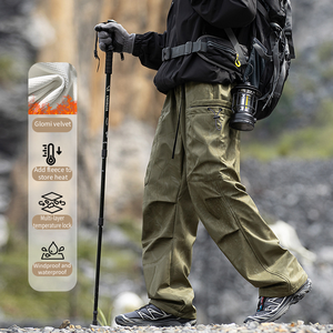 Pantalones <span class=keywords><strong>de</strong></span> <span class=keywords><strong>Senderismo</strong></span> Personalizados para Hombre, Forrados <span class=keywords><strong>de</strong></span> Polar, Cálidos, Resistentes al Agua, <span class=keywords><strong>de</strong></span> Secado Rápido, Pantalones Tácticos <span class=keywords><strong>de</strong></span> Carga para Montañismo al Aire Libre - Product Image 3