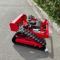 Tondeuse à gazon robotisée industrielle haute puissance, hybride, télécommande sans fil, lame à tambour réglable, rapide