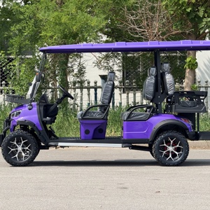 En dayanıklı 4 koltuk elektrikli Golf arabası sokak yasal Golf arabası s 48/60V siyah Off-road 4 tekerlekli araç satılık - Product Image 3