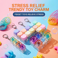 1234569 - Porte-clés anti-stress en forme de cœur en plastique PU, testeur de commutateur de clavier mécanique, pendentif unisexe