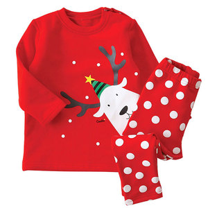 <strong>Little</strong> <strong>girls</strong> sleepwear fashion kids plain <strong>Christmas</strong> <strong>pajamas</strong> - Product Image 1