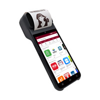 Terminal de point de vente Android 5,5 pouces à écran tactile, 10 cœurs, GPU performant, avec imprimante d'étiquettes NFC pour hôtels et loteries