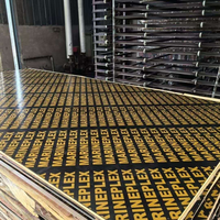 Precio de Fábrica al por Mayor, Tablero Fenólico para Encofrado de Construcción de 1220x2440mm y 18mm, Contrachapado Marino con Revestimiento de Película Negra