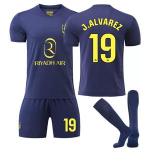Maillot de football extérieur de l'Atlético de Madrid 2526, n° 7 <span class=keywords><strong>Griezmann</strong></span>, n° 19 Alvarez, ensembles d'uniformes de football pour adultes, été, transfrontalier - Product Image 2