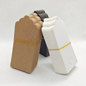 ป้ายกระดาษคราฟท์ Senyi ขนาด 4x9 ซม. ลายหัวใจโปร่ง สำหรับป้ายเสื้อผ้า - Product Image 3