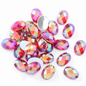 OLeeya al por mayor: Piedras de imitación acrílicas ovaladas con base plateada, pedrería de fantasía, cuentas de cristal para decoración de uñas - Product Image 5