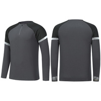 Ensemble de survêtement de sport unisexe sur mesure, uniforme de match à manches longues, demi-zip, entraînement de football, séchage rapide
