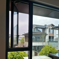 Fenêtre en aluminium, vitrage isolant, fenêtre à ouverture basculante et à rotation, double fonction, volet persiennes pour projets résidentiels et commerciaux modernes