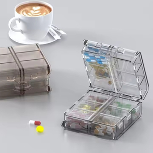Cross-Border Double-Layer Transparent <strong>Mini</strong> Small Size Carry-On Sub-Packing Medicine <strong>Box</strong> 12 Small Medicine <strong>Box</strong> Pill <strong>Storage</strong> Cases - Product Image 6
