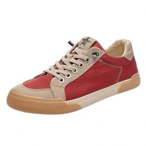 Hot Selling Soft Lace-up Low Cut Casual Skateboarding Shoes for Men <b>Canvas</b> Upper Comfort Jogging Walking Style - Product Image 1