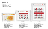 Pochettes pour billets de banque format gig, en PET, vides, pour accessoires de monnaie