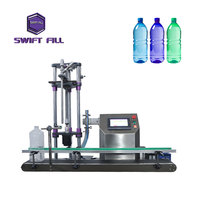 Machine de remplissage de jus anti-mousse à haute vitesse, qualité alimentaire, semi-automatique, contrôle PLC, remplisseuse de bureau pour eau minérale
