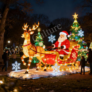 Уличный рождественский фонарь для сада, водонепроницаемый, многоразовый, по цене производителя, энергосберегающий, НОВИНКА для Рождества - Product Image 3