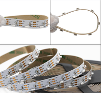 Bande lumineuse led rgb 3535 adressable, lumière numérique, étanche, couleur changeante, vue latérale, 1-5 M
