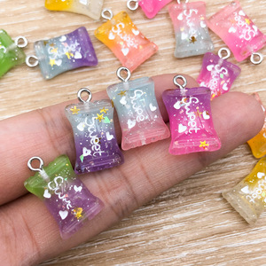 Dijes de resina con forma de caramelo, colgante de joyería multicolor DIY para accesorios creativos, regalo unisex, origen Yiwu SN512 - Product Image 2