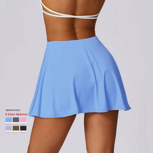 Jupe de fitness de sport taille haute anti-UV Ice-sense pour femmes jupe de protection solaire à séchage rapide pour les sports d'été bas actifs - Product Image 1