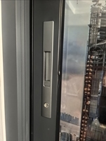 Fenêtre coulissante horizontale à 2 rails en alliage d'aluminium avec rideau à persiennes, verre de 5 mm, insonorisée et étanche pour villa et appartement