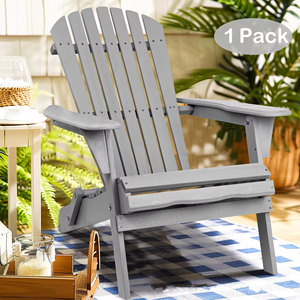 Sedie <span class=keywords><strong>da</strong></span> Giardino Moderne in Legno Portatili, Durevoli ed Ecologiche con Cuscini e Design Pieghevole per Esterni - Product Image 2