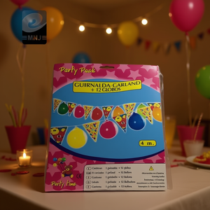 Set di decorazioni per feste con ghirlanda e 12 palloncini, 4 m - Product Image 3