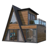 Villa préfabriquée en acier léger sur mesure, maison modulaire moderne, mobilier, système électrique, matériaux extérieurs, structure pour logement locatif
