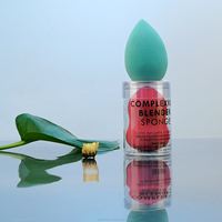 GREEN-100 Boîte à éponges de maquillage/boîte à cosmétiques en plastique transparent rectangulaire en PVC personnalisé, écologique, matériaux recyclés, vernissage