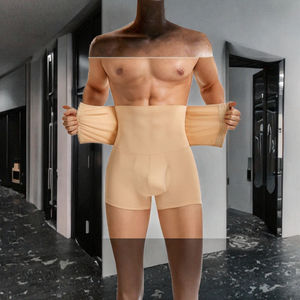 Calzoncillos bóxer para <span class=keywords><strong>hombre</strong></span>, <span class=keywords><strong>de</strong></span> cintura alta, realzan los glúteos, con botones, ajustados, moldean el <span class=keywords><strong>abdomen</strong></span> y levantan los glúteos - Product Image 3