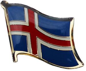 Badge drapeau d'Islande en alliage de zinc pour la décoration de vêtements, procédé de goutte de colle, artisanat métallique - Product Image 1