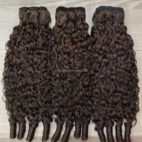 Vente en gros de mèches de cheveux humains bouclés bruts de qualité 12A, origine Birmanie # 2 extensions de cheveux humains à double trame brun foncé pour femmes noires