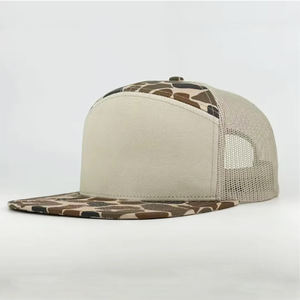 High Quality 7-Panel <b>Camo</b> Baseball Snapback Trucker Mesh <b>Cap</b> 3D Embroidery Custom Logo Popular <b>Camo</b> Hat - Product Image 3