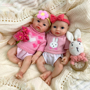 Muñeca Reborn Pequeña de Silicona con Cabello Enraizado a Mano, Muñeca Bebé Calva, Juguete de Muñeca para Parejas que Adoptan - Product Image 2