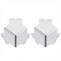 Protection d'angle en acier inoxydable peint anti-collision pour boîte en bois, mini-équerre à trois côtés à angle droit, quincaillerie Sujie