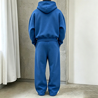 Setelan Hoodie dan Celana Panjang Fleece Berat Khusus Ukuran Besar 100% Katun Streetwear Tracksuit OEM Label Pribadi