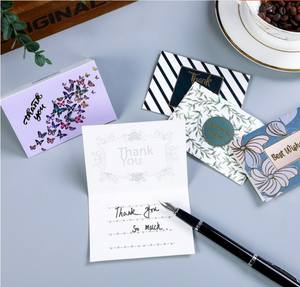 Carta riciclata personalizzata carta di ringraziamento cartolina regalo stampa cartolina di ringraziamento biglietti di auguri - Product Image 4