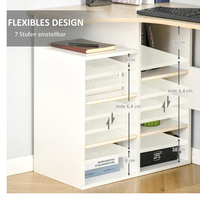 Bureau d'étude en coin blanc en bois moderne bureau d'ordinateur de type L coin pour enfants petit bureau d'apprentissage familial