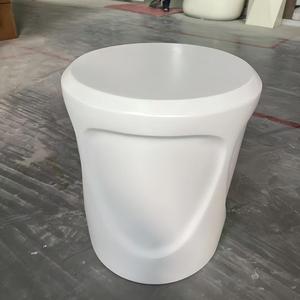 Modern FRP <b>Round</b> Side <b>Table</b> Contemporary White Accent End <b>Table</b> Small Coffee <b>Table</b> <b>for</b> Living Room Bedroom Hotel <b>Patio</b> Furniture - Product Image 2
