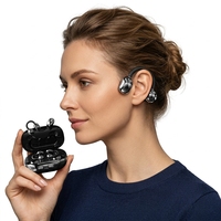Écouteurs sans fil GT630S style appareil photo rétro à clipser, Bluetooth 6.0, étanches IPX-5, JL ANC/ENC, amplification des basses, affichage numérique