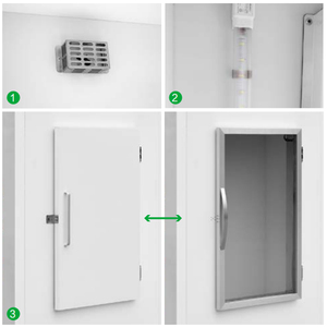 Nhiệt độ đơn công suất lớn hai cửa đóng gói tủ lạnh khối băng với quạt làm mát Tủ đông lưu trữ đá - Product Image 6