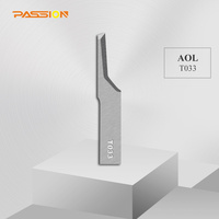 AOL pisau potong datar berosilasi, pisau potong karbida tungsten industri T033 untuk mesin pemotong serat untuk mesin cnc