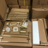 Meilleures ventes - Ensemble de 11 accessoires de salle de bain en acier inoxydable brossé doré de luxe, anti-rouille