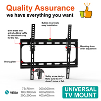 Soporte de Pared Inclinable de Acero para TV LED LCD Pequeña y Móvil, para Televisores de 55 Pulgadas con VESA Máximo de 400x400