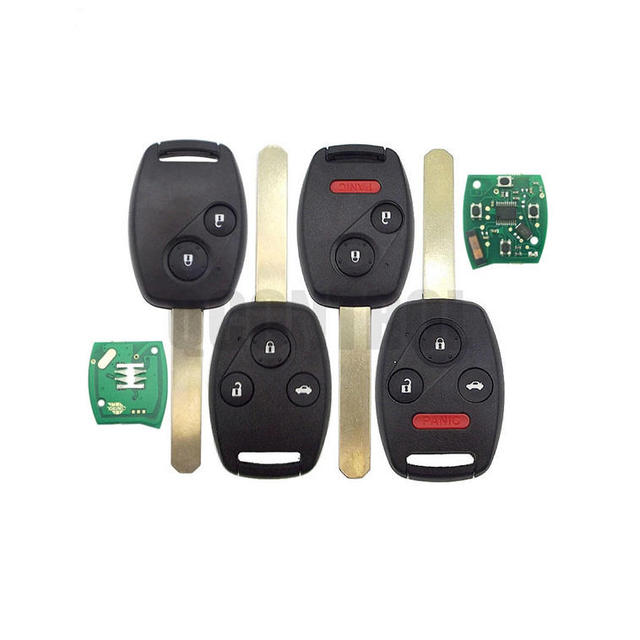 HS New 433MHz 3-Button Remote Car Key Replacement Fob for Vehicle Keyless Entry