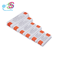 Transformateur d'alimentation pour bande LED AC-DC ultra-mince 50W à tension constante 12V 24V en plastique